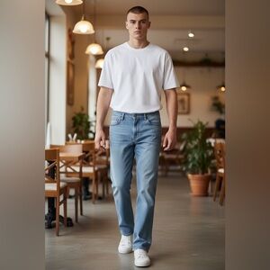 Wrangler Men's Light Blue Relaxed Jeans. NEW with Tags.